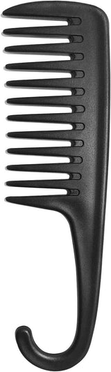 Wide Tooth Comb Shower Comb With Hook, Good for Curly Hair Wet Dry, Premium Tangle Free Combs Black.