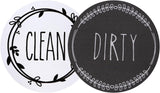 Dishwasher Magnet Clean Dirty Sign Farmhouse Dirty Clean Dish Washer Magnet Double Sided Universal Indicator with Magnetic for Kitchen Refrigerator