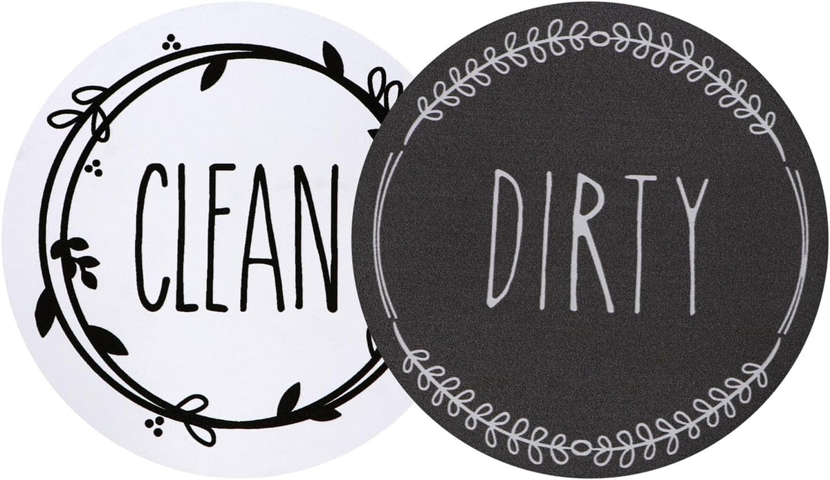 Dishwasher Magnet Clean Dirty Sign Farmhouse Dirty Clean Dish Washer Magnet Double Sided Universal Indicator with Magnetic for Kitchen Refrigerator