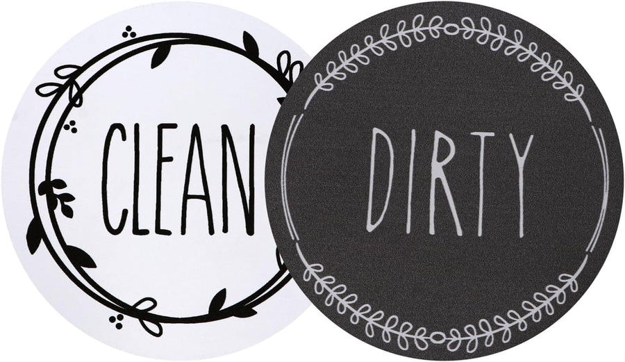 Dishwasher Magnet Clean Dirty Sign Farmhouse Dirty Clean Dish Washer Magnet Double Sided Universal Indicator with Magnetic for Kitchen Refrigerator