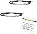 Remember Who the Fuck You Are Bracelet, Black, Unisex, Adult, Inspirational, Stainless Steel, Braided Chain, Wristband