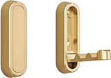 Brushed Gold Foldable Towel Hooks for Bathroom 2 Pack,Wall Hooks for Hanging Heavy Duty Coat Robe Purse Hooks, Foldable Hooks Storage Solution for Bathroom,Closet,Entryway,Pool (2, Brushed Gold)