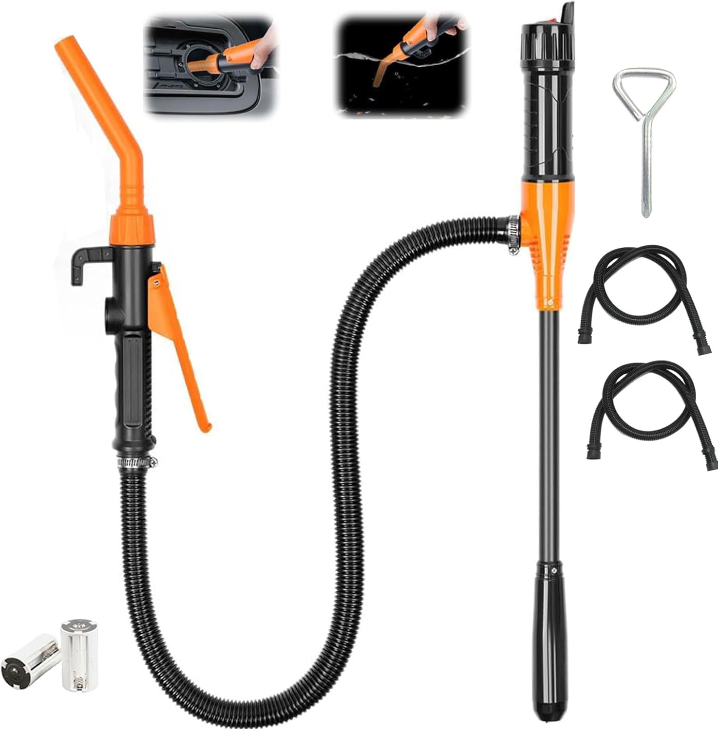 Portable Power Battery Pump, 2025 Upgrade Portable Fuel Transfer Pump Battery Operated Electric Siphon Pump for gasoline, Gas Pump for Gas Can Fuel Diesel Water Transfer