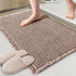 Tan Waffle Bath Mat,Super Absorbent Non Slip Bathroom Rug,Brown 18x30inch,Machine Washable Ultra Soft Floor Mats