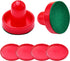 Mini Air Hockey Set - 2 Red Pushers and 4 Red Pucks (60mm) - Great Goal Handles and Paddles Replacement Accessories
