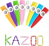 24 Pieces Plastic Kazoos Multi Colors Kazoo Musical Instruments Great Gift for Music Lovers Good Companion for Guitar, Ukulele, Violin, Piano Keyboard