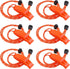 6PCS Safety Survival Whistles with Adjustable Reflective Lanyard Emergency Plastic Whistle Marine Whistle