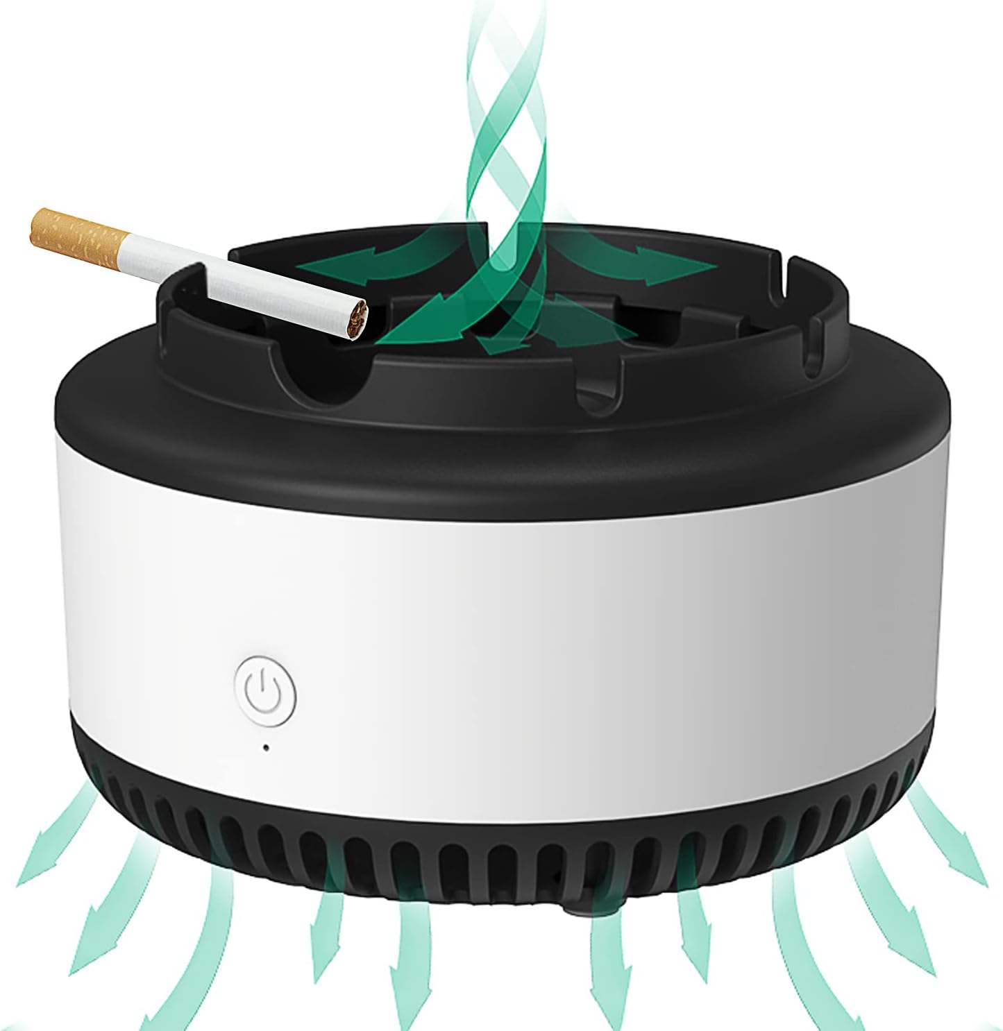 Smokeless Ashtrays for Cigarettes Indoor, Air Purifier,Best Gifts for Smokers, Suitable for Home Car Office Outdoor- Gray