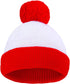 Adult Halloween Red White Beanie Waldo Hat Christmas Pom Pom Striped Knit Hat