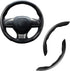 Car Carbon Fiber Anti-Skid Steering Wheel Cover, Segmented Protector, Butterfly Universal 99% Cover Interior Accessories (Black) (-CPH/W1)