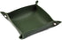 Leather Jewelry Valet Tray for Women and Man, Entryway Table Bedside Nightstand Desk Portable Small Catchall Travel Dish Plate for Key,Wallet,Watch,Phone,Coin(Dark Green-B)