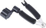 Professional Guitar String Winder Cutter and Bridge Pin Puller, Guitar Repair Tool Functional 3 in 1 (Black)