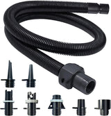 Paddle Board Pump Adapter Hose, Sup Pump Adaptor Hose Kit with 7 Air Valve Nozzles, Electric Air Pump Accessories Fit for Inflatable Stand Up Paddle Board/Boat/Tent/Pool/Mat
