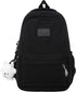 Female Lady High Capacity College Backpack Women Laptop School Bags Cute Girl Travel Book Bag Cool,Black,with Bear Doll