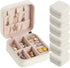Travel Jewelry Case Bridesmaid Gifts Box,6 Pack Small Jewelry Box Mini Jewelry Organizer,PU Leather Portable Earring Storage Box for Women Girls Bridesmaid Proposal Gifts