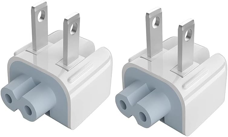 2Pcs Mac AC Wall Adapter Plug Duckhead – US Standard Wall Charger with Power Cord for MacBook, iBook, iPhone & iPod,Replacement AC Power Adapter Brick