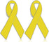 Yellow Ribbon Brooch Israel Hostage Women Men Bring Them Home Brooch Yellow Ribbon Breast Cancer Awareness Stand-Up Collar Brooch Support Campaign Charitable Donations Events Gift Items Accessories 2 pcs.