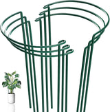 6 Pack Plant Support Stakes, Half-Round Plant Support, Green Plant Support Ring, Rust-Proof, Durable for Indoor and Outdoor Plants, Such as Peonies, and Hydrangeas