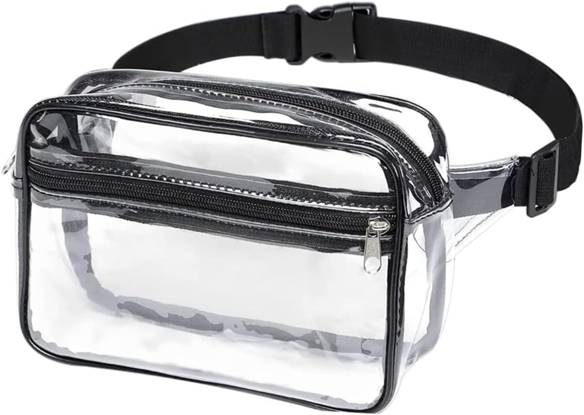 Clear Fanny Pack, PVC Transparent Stadium Bag, Waterproof Adjustable Strap Fanny Pack Crossbody
