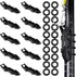 10PCS Lure Magnetic Hooker, Automatic Hook Keeper for Fishing Rod, Hook Holder with 2 Sizes Rubber Rings