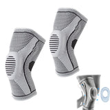 Flexa Knee Sleeve Elite - For Knee Pain | Compression Sleeve With Side Stabilizers, Arthritis & Injury Relief | Men & Women’S Knee Brace For Sports, Running & Meniscus Tears (2, Grey Medium)