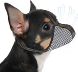 Muzzle for Small Dogs with Adjustable Straps, Breathable Mesh Small Dog Muzzle for Biting Chewing Licking Grooming or Eating Everything, Reflective Tape Design, Lightweight and Portable (XS)