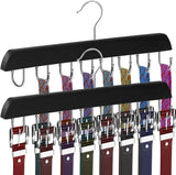Belt Hanger Belt Organizer Tie Rack Tank Top Bra Hanger Tie Hanger Bra Organizer for Closet with 14 Hooks,Upgraded 360°Rotating,Space Saver for Underwear & Tie Storage 2pcs
