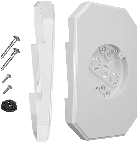 8141DBL Outdoor Mounting Plate kit with Built-in Electrical Box,Outdoor Light Mount Kit for 1/2-inch Lap Double and 4-inch Siding,Siding Light Mounting Block (White)