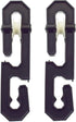 2Pcs Clothesline Spreader, Aluminium Heavy Duty Outdoor Clothes Line Separator Pulley Clothesline Spreader for Long Clothesline and Heavy Loads (Black)