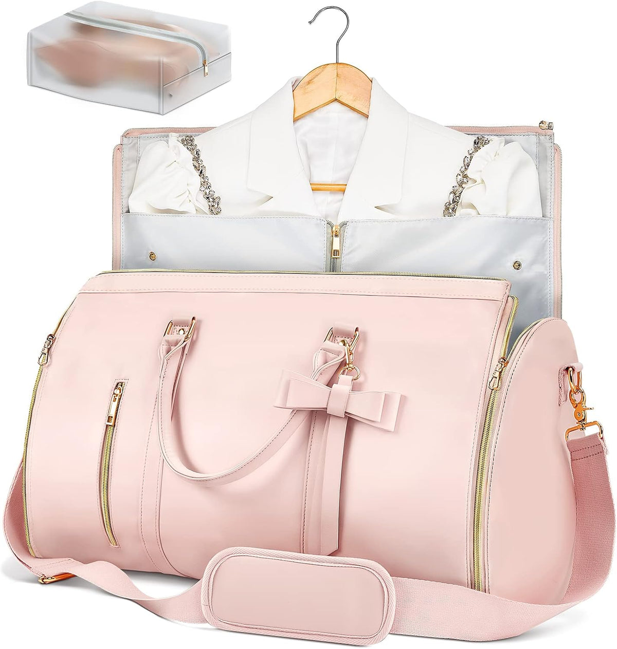 Garment Bags for Travel for Women Pink & Purple, Pink, Carry-on 20-Inch, Cute