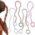 4PCS 25" Rip Tie Hair Ties for Women, No Damage Long Ponytail Holders Colorful Pony Tail Wrap Sports Hair Band Elastic Hair Ties Spiral Hair Tie for Wind Water Swimming (4PCS)