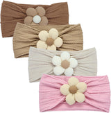 4 Pcs Baby Girls Nylon Headbands Baby Flower Headbands Soft Hairbands Hair Accessories for Newborn Infant Toddler Kids