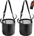 Comfort Breathable Horse Feed Bag, Mesh Feed Bucket, Mesh Designed Feeding Bag with Adjustable Strap and Waterproof Bottom, Horse Feeder Bag Storage, for Horse Feeding Supplies Muzzle Feed (2 Black)
