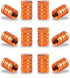 12PCS Tire Valve Stem Caps, Car Exterior Accessories, Aluminum Alloy Cover Universal for Cars, Trucks, Motorcycles and Bicycles (Orange) Orange -