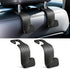 Universal 2 Pack Car Seat Headrest Purse Hook, Carbon Fiber Back Hook Storage Organizer Hanger for Handbag Coat, Interior Accessories(Black) Black 2PC