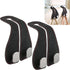 2PCS Car Purse Holder Hook, Seat Back Storage Leather-Wrapped Alloy Double Headrest Hook for Purses & Bags, Cute Interior Accessories Women and Men, Black -