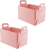 Car Trunk Organizer, Foldable Organizer for SUV, Lightweight Storage Sundries, Accessories Women and Men, Travel Essentials, Felt, 2 Pack Pink pink -