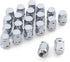 20PCS White Knight M12x1.5 Wheel Lug Nuts, One-Piece Design Bulge Acorn Chrome Nuts for Toyota Camry/Corolla/Tacoma Lexus/Ford Fusion/Focus Silver M12X1.5