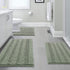 3 Piece Bathroom Rugs Sets Thick Striped Bath Set for Non Slip Soft Absorbent Mat Tub, Shower and Toilet(17&