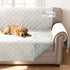 100% Waterproof Couch Cover for 3 Cushion Sofa Washable Pet Friendly with Elastic Straps Thick Durable Storage Pocket(XL Sofa, Beige) Beige 78"-X-Large