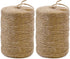 2Pack 2mm Natural Jute Twine String 1600 Feet Long for Crafting Gardening Gift Wrapping Macrame DIY Home Decor (Brown-800Feet/Roll) ( * 800 ) / Pc 2 Pcs