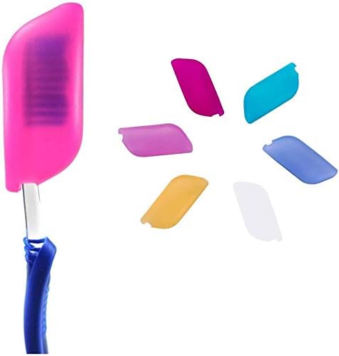 6 Pack Toothbrush Covers, Silicone Electric Cover Cap, Head Replacement Heads & Manual for Travel Home Multicolor Count (Pack of 1)