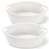 2 Pack Small Woven Basket with Gift Bags and Ribbons, Empty Decorative Chest Box, Cute Baby for Nursery, Cotton Rope Room Shelf Storage Handles, All 12"x 8"x 5",White White -