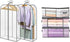 3-Pack Clothes Storage Bags-35L, 2 Pack Clear Garment Bags-40&