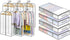 4 Packs Under Bed Storage Containers Bins-55L, 6 Pack Clear Garment Bags-40&