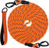 Long Leash for Dog with Removable Padded Handle, Heavy Duty Lead Large Medium Dogs,15FT/30FT/50FT/65FT Reflective Training Play, Camping, Backyard Tie Out, Orange, 30FT Orange