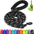 Dog Leash for Large Dogs, Heavy Duty Nylon Leashes with Comfortable Padded Handle and Highly Reflective Threads, Ideal Walking Training, Black, 6&