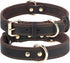Genuine Leather Dog Collar for Large Dogs, Heavy Duty Thick Solid Power Breeds, Sturdy Adjustable Pet with Metal Pin Buckle, Durable Daily Walking, Brown, L Brown