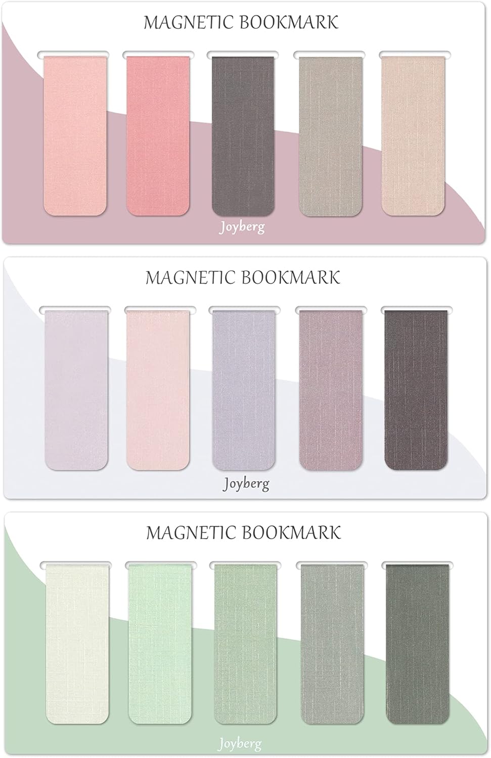 15 Pieces Bookmark, Magnetic Bookmarks for Women, Men, Book Lovers, Page Markers Students Teachers Reading (Misty, Ocean, Emerald) Misty, Emerald