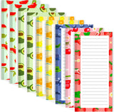 9 Pack Magnetic Notepads for Refrigerator, Fruit Design Grocery List Pad Fridge, Full Magnet Back Shopping Lists, 25 Sheets Per Note Pads -